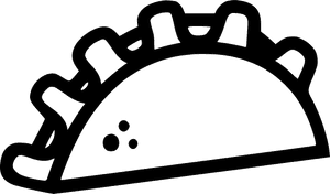 Taco Mexican Png Icon Free Download Onlinewebfonts - Black Taco Transparent Background, Png Download PNG image with transparent background