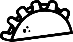 Taco Icon Outline PNG Image