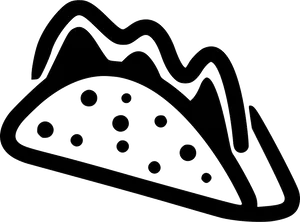 Taco Outline Graphic PNG Image