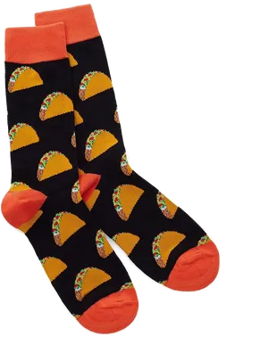 Taco Patterned Socks PNG Image