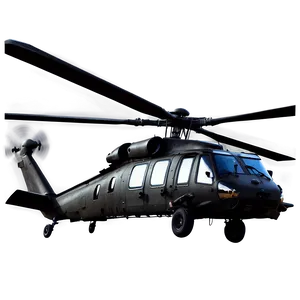 Tactical Black Hawk Helicopter Png Qkh PNG Image