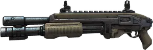 Tactical Shotgun Isolated PNG Image