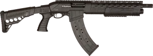 Tactical Shotgun Profile PNG Image