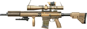 Tactical Sniper Rifle Isolated PNG Image