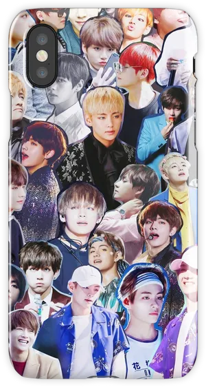 Taehyung Collage Phone Case Design PNG Image