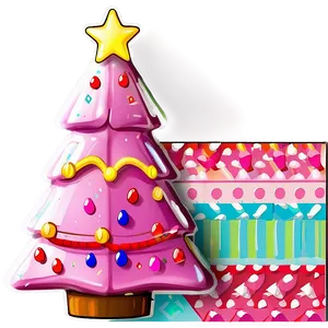 Taffy Pink Christmas Tree Png Pmj80 PNG Image