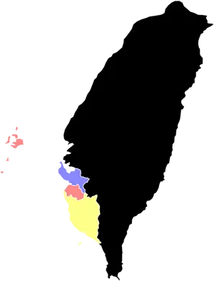 Taiwan Administrative Divisions Map PNG Image