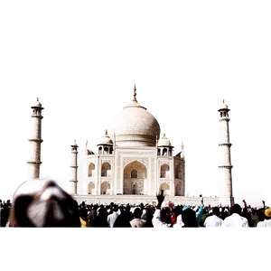 Taj Mahal And Crowds Png 9 PNG Image