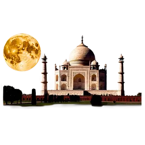 Taj Mahal Full Moon Night Png 06252024 PNG Image