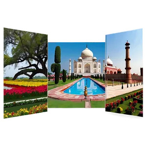 Taj Mahal Garden View Png 06252024 PNG Image