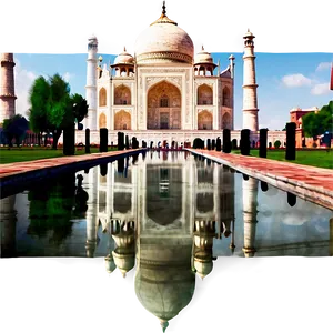 Taj Mahal With Tourists Png 26 PNG Image