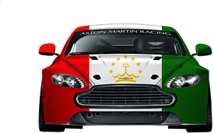 Tajikistan Flag Themed Aston Martin PNG Image