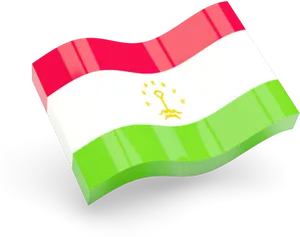 Tajikistan Flag Waving Illustration PNG Image