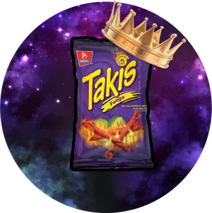 Takis Fuego Crowned Kingof Snacks PNG Image