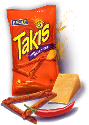 Takis Queso T N T Snack Package PNG Image