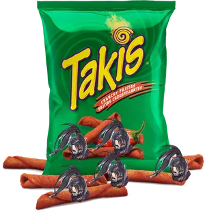 Takis Snack Packwith Character Overlay PNG Image