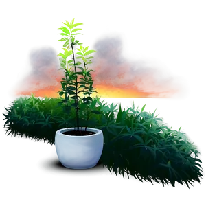 Tall Plant Silhouette Png 06282024 PNG Image