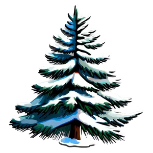 Tall Spruce Tree Illustration Png Pwm PNG Image