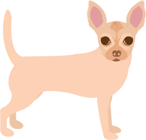 Tan Chihuahua Cartoon Illustration PNG Image