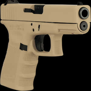 Tan Glock Pistol Firearm PNG image with transparent background