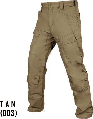 Tan Tactical Cargo Pants PNG with transparent background