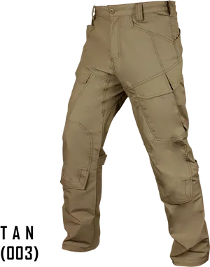 Tan Tactical Cargo Pants PNG Image