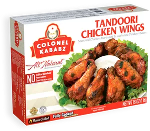 Tandoori Chicken Wings Packaging PNG Image