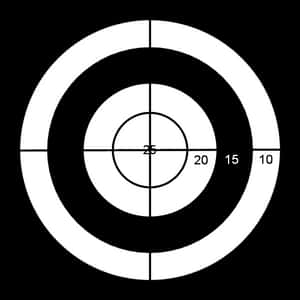 Target Bullseye Blackand White PNG image with transparent background