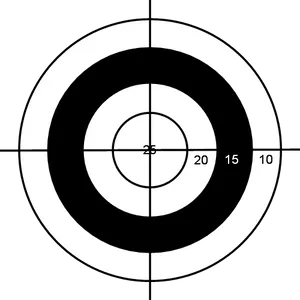 Target Bullseye Blackand White PNG Image