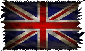 Tattered Union Jack Flag PNG Image