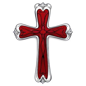 Tattoo Style Cross Outline Png Gbt90 PNG Image