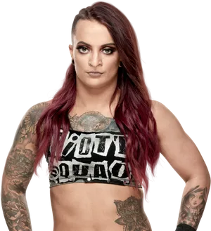 Tattooed_ Wrestler_ Portrait PNG Image