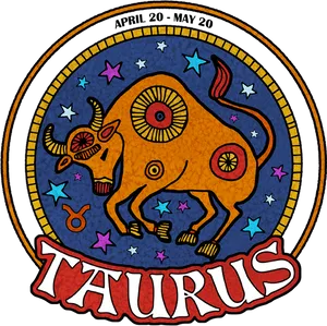 Taurus Zodiac Sign Artwork PNG Image