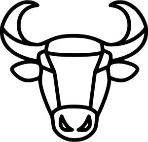 Taurus Zodiac Sign Outline PNG with transparent background