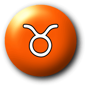 Orange Taurus Zodiac Sign, HD Png Download PNG image with transparent background