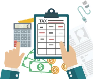 Tax Calculation Clipart PNG Image