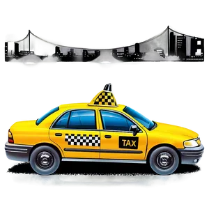 Taxi Cab Drawing Png Vcr10 PNG Image