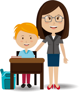 Student Teacher Student Teacher Education Clip Art - Cartoon Teacher And Student, HD Png Download PNG image with transparent background