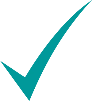 Teal Checkmark Graphic PNG Image