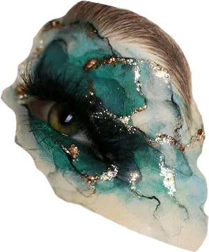 Teal Eye Artistry PNG Image