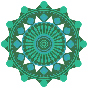 Teal_ Green_ Mandala_ Art PNG Image