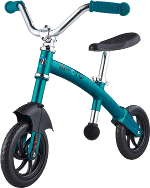 Teal Kids Balance Bike PNG Image