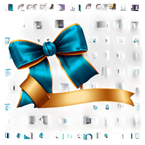 Teal Ribbon Bow Decoration PNG 06282024 PNG