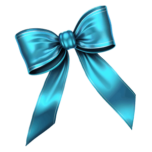 Teal Ribbon Bow Decoration PNG jxq69 PNG