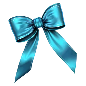 Teal Ribbon Bow Decoration Png Jxq69 PNG Image