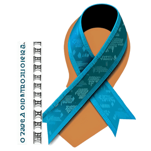 Teal Ribbon for PTSD Awareness PNG 06282024 PNG