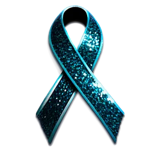 Teal Ribbon With Glitter Effect Png 06282024 PNG Image