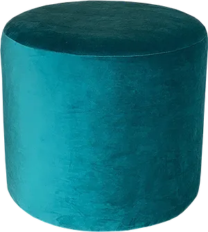 Teal Velvet Ottoman PNG Image