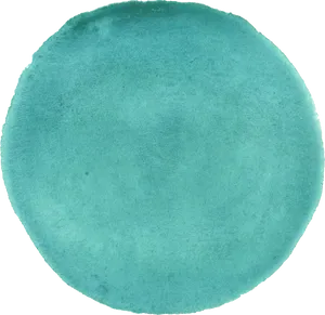 Teal Watercolor Circle Texture PNG Image