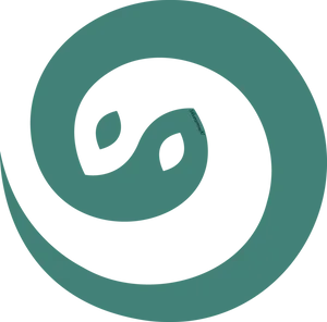 Teal Yin Yang Symbol PNG Image